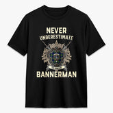 Bannerman Tartan Crest 2D T-shirt - Never Underestimate Style